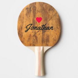 Pala De Ping Pong Bloque de Cortar Corazón Vintage Firma