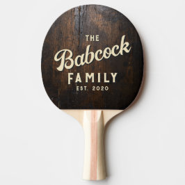 Pala De Ping Pong Bloque de Cortar Oscuro Nombre y Año de Familia Re