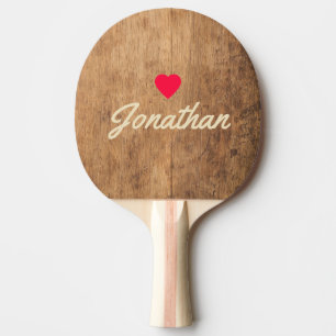 Pala De Ping Pong Bloque de Cortar Vintage Corazón Signature Antiguo