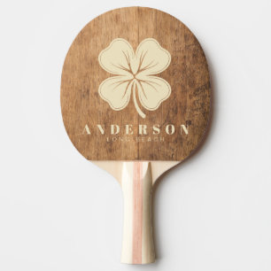 Pala De Ping Pong Bloque de Cortar Vintage Trébol de Cuatro Hojas co