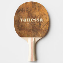 Pala De Ping Pong Bloque de Corte Minimal Moderno Clásico Nombre