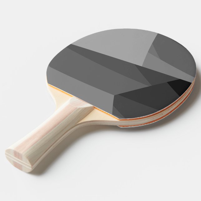 Pala De Ping Pong Bloques geométricos grises (Ángulo frontal)