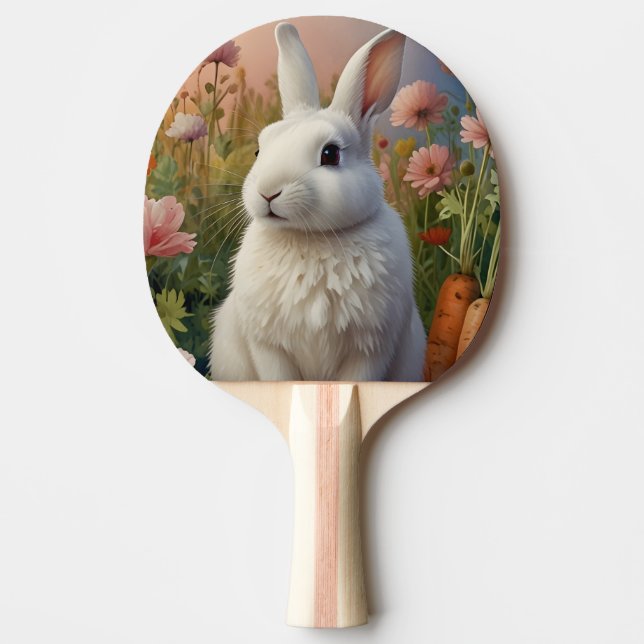 Pala De Ping Pong Blossom Bunny & Carrot Patch Ping Pong Paddle (Anverso)