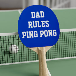 Pala De Ping Pong Blue and White Dad Rules Ping Ping Paddle