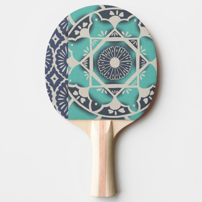 Pala De Ping Pong Blue Batik Tile II (Anverso)