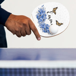 Pala De Ping Pong Blue Floral bouquet in the blooming garden