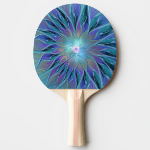 Pala De Ping Pong Blue Purple Flower Dream Resumen arte fractal