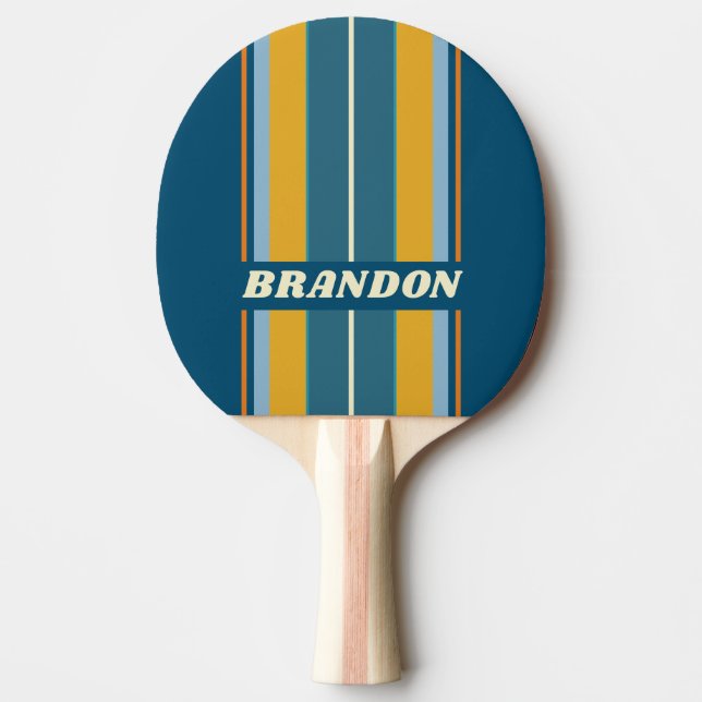 Pala De Ping Pong Blue Sun Board Stripes with Name (Anverso)