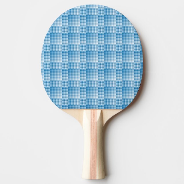 Pala De Ping Pong Blue White Checker Abstract Pattern (Anverso)