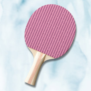 Pala De Ping Pong Blush Rosa Brillo Estilo Rayas Verticales Chic