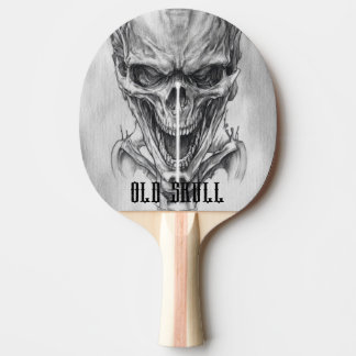 Pala De Ping Pong Boceto de Cráneo Antiguo