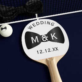 Pala De Ping Pong Boda Bow Tie Ping Pong Paddle personalizado