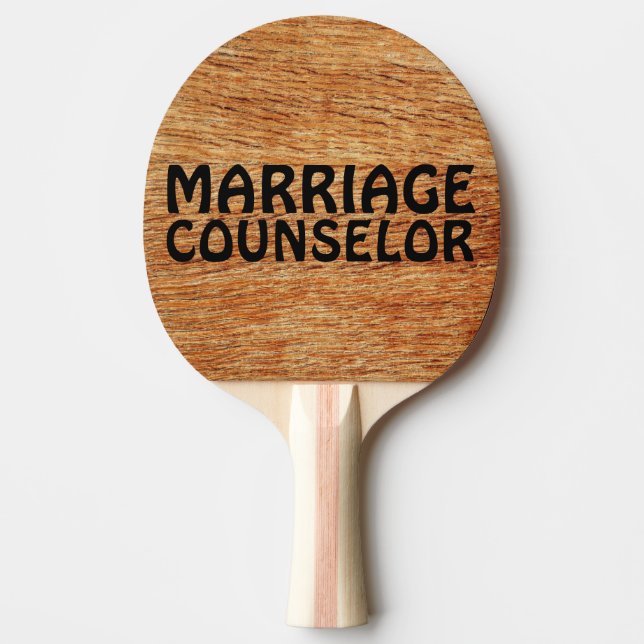 PALA DE PING PONG BODA GIFT PADDLE, FUNNY, CONSEJERO DE MATRIMONIO (Anverso)