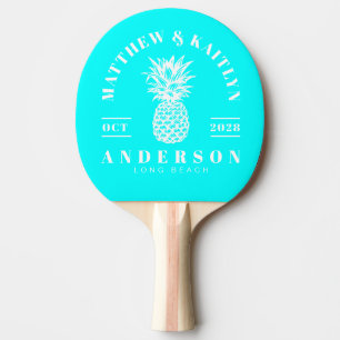 Pala De Ping Pong Boda Tropical de Piña Cian Retro Eléctrica