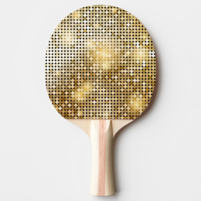 Pala De Ping Pong Bola de discoteca purpurinas chispeante brillante (Anverso)