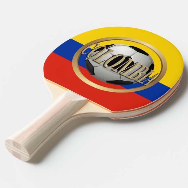 Pala De Ping Pong Bola de fútbol de Colombia (Ángulo frontal)