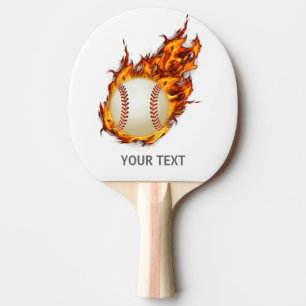 Pala De Ping Pong Bola personalizada del béisbol en palo del fuego