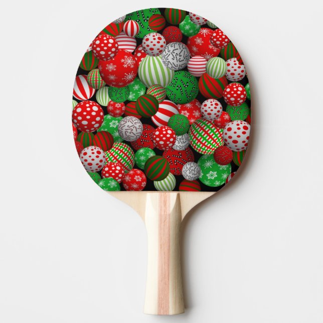 Pala De Ping Pong Bolas de Navidades 3D (Anverso)