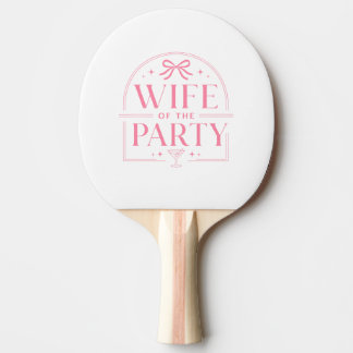 Pala De Ping Pong Bolsa tote de la esposa de la fiesta