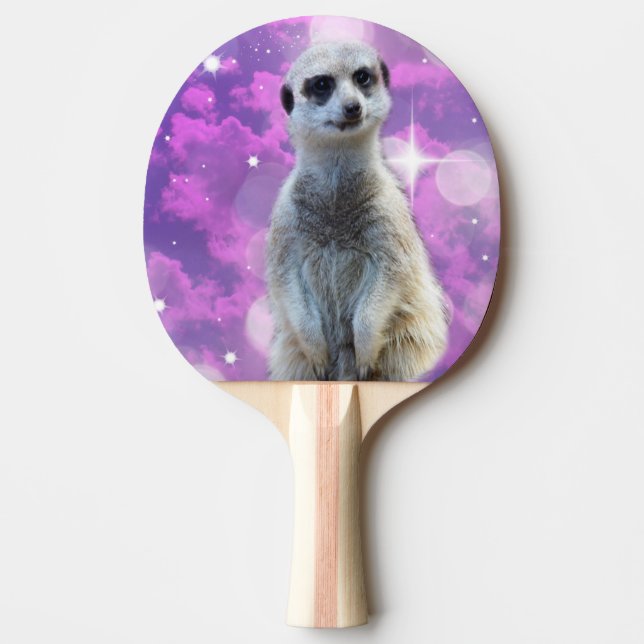 Pala De Ping Pong Bomba Purpurina de Meerkat, (Anverso)