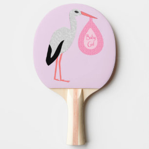 Pala De Ping Pong Bonito Bebé Rosa Stork