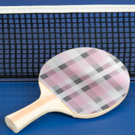Pala De Ping Pong Bonito en el patrón rosado - Tartán de moda