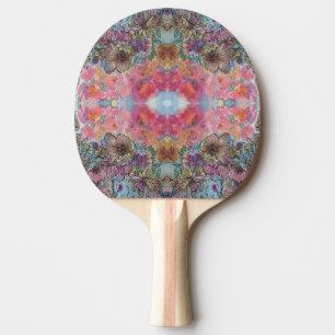 Pala De Ping Pong Bonito Moda Flor Jardín acuático Pintado