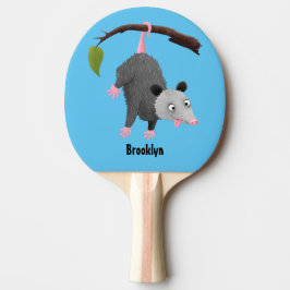 Pala De Ping Pong Bonito opossum colgando de un personalizado de suc