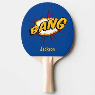Pala De Ping Pong Boom Bang rojo y negro personalizado
