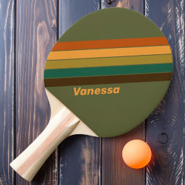 Pala De Ping Pong Bosque Antiguo Marisma Listada con Nombre