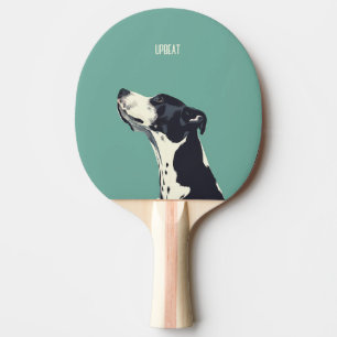 Pala De Ping Pong Boxeador negro y blanco