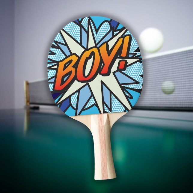 Pala De Ping Pong Boy Blue Guay Modern Fun Comic Book (Subido por el creador)