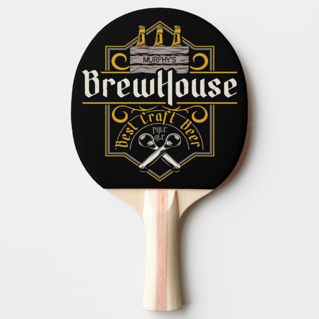 Pala De Ping Pong BrewHouse personalizado Mejor Bar de cerveza de ar (Anverso)