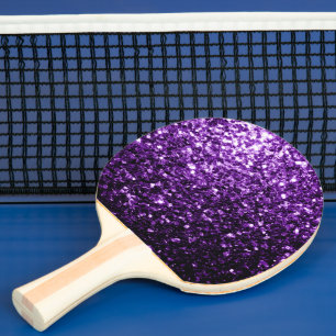 Pala De Ping Pong Brillo falso morado oscuro brillante