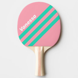 Pala De Ping Pong Brisa de Playa Estampado Angulado Nostálgico con N