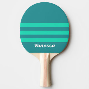 Pala De Ping Pong Brisa de Playa Turquesa a Través de Rayas con Nomb