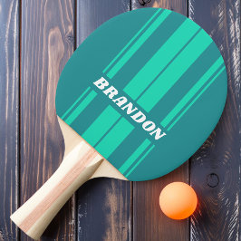 Pala De Ping Pong Brisa de Playa Verde Turquesa Tablas de Rayas con 