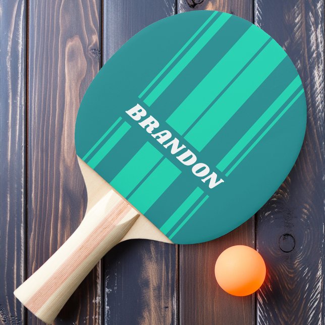 Pala De Ping Pong Brisa de Playa Verde Turquesa Tablas de Rayas con  (Subido por el creador)