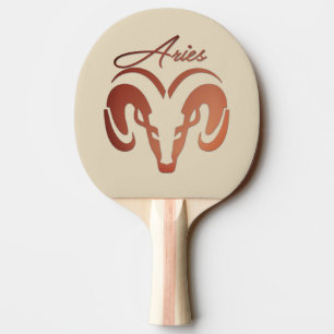 Pala De Ping Pong Bronze Aries el Ram Zodiac