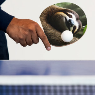 Pala De Ping Pong Brown Fuzzy Sloth,