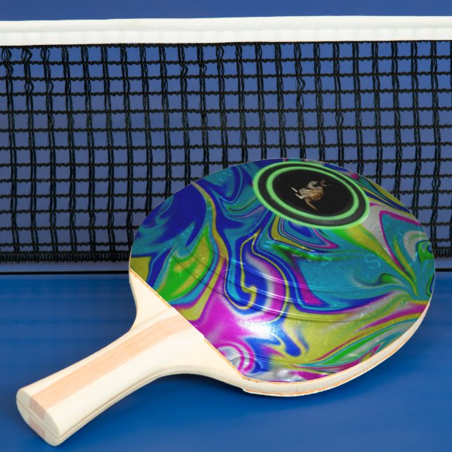 Pala De Ping Pong Bubblegum Lawn Bowl, Ping Pong Paddle (in situ)