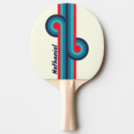 Pala De Ping Pong Bucle alternativo vintage océano con nombre