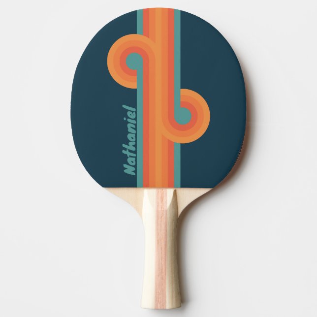 Pala De Ping Pong Bucle de franja de amanecer de cactus del desierto (Anverso)