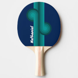 Pala De Ping Pong Bucle de raya de marea del océano con nombre