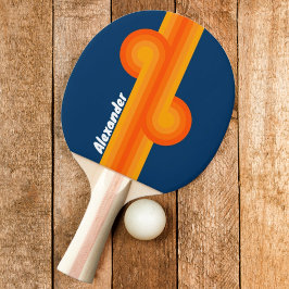 Pala De Ping Pong Bucle estriado vintage con nombre