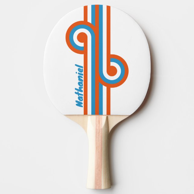 Pala De Ping Pong Bucle Nostálgico de Verano con Nombre (Anverso)
