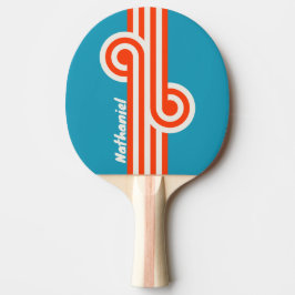 Pala De Ping Pong Bucle Retro Marea Atardecer con Nombre