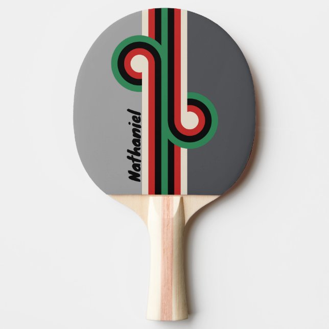 Pala De Ping Pong Bucle VHS Antiguo con Nombre (Anverso)