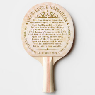 Pala De Ping Pong Buena suerte Boda Spanking Paddle