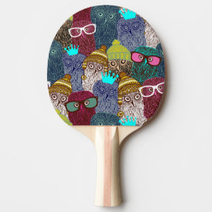 Pala De Ping Pong Búho en la corona